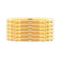 Traditional 22 karat gold bangles RJLB4033A, ethnic Indian bridal jewelry set of 6 with beaded accents – Regal Jewels USA