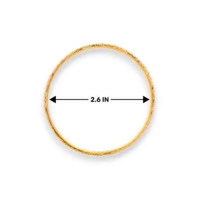 22kt Gold Ladies Bangles – 2.6 in diameter measurement | Model RJLB4037 – Regal Jewels Chicago