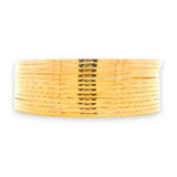 Front view of 22kt Gold Ladies Bangles – Classic smooth polished finish | Model RJLB4038 – Regal Jewels Chicago