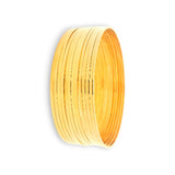 Side angle of 22kt Gold Ladies Bangles with sleek lined design | Model RJLB4038 – Regal Jewels Chicago