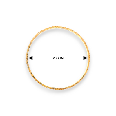 22kt Gold Ladies Bangles – 2.8 in diameter measurement | Model RJLB4039 – Regal Jewels Chicago