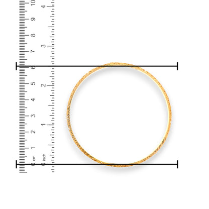 22kt Gold Ladies Bangles – Size 2.8 in with ruler measurement | Model RJLB4039 – Regal Jewels Chicago