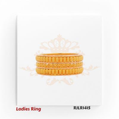 Textured Triple Band Gold Ring – RJLR1415