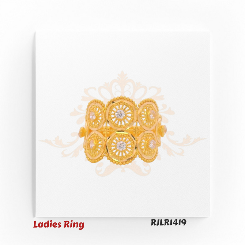 Radiant Filigree Diamond Gold Ring – RJLR1419