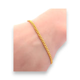 22kt Gold Ladies Curb Link Bracelet – Sleek and Polished Lightweight Chain for Everyday Wear – Regal Jewels RJLB4042