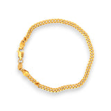 Classic 22kt Gold Curb Chain Bracelet for Women – Minimalist and Durable Design for Elegant Style – Regal Jewels RJLB4042a
