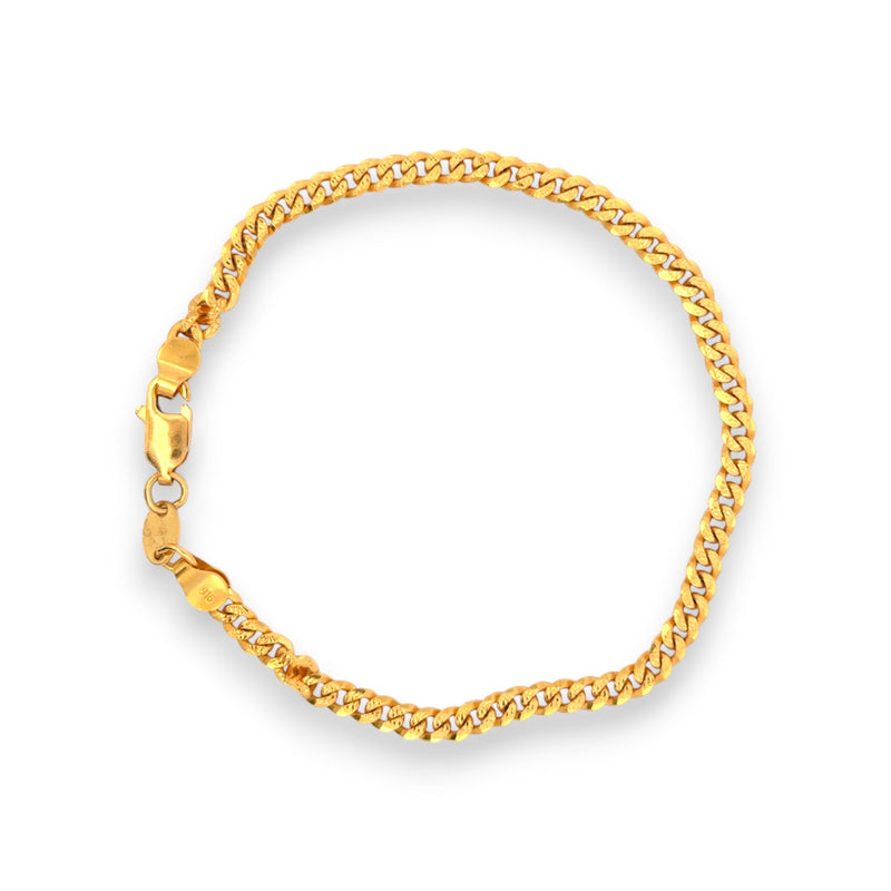 Classic 22kt Gold Curb Chain Bracelet for Women – Minimalist and Durable Design for Elegant Style – Regal Jewels RJLB4042a