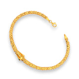 22kt Gold Geometric Bracelet with Laser-Cut Finish and Angular Detailing – Modern Lightweight Design – Regal Jewels RJLB4046a