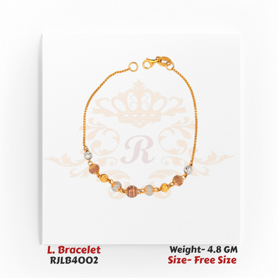 Tri-Tone Beaded Ladies Bracelet – RJLB4002