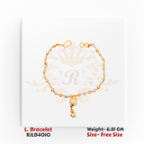 Golden Bead & Dangling Charm Ladies Bracelet – RJLB4010