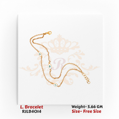 Evil Eye Protection Gold Ladies Bracelet – RJLB4014