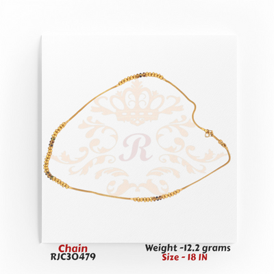 22kt Gold Chain RJC30479 | Classic & Stylish Gold Chain | Regal Jewels