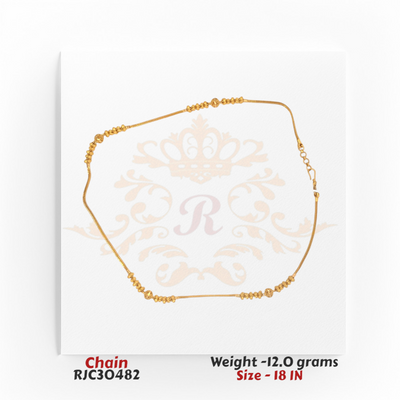 22kt Gold Chain RJC30482 | Classic & Stylish Gold Chain | Regal Jewels