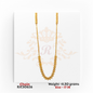 22kt gold women's chain featuring a beaded design pattern, 17 inches in length. Product code RJC30626, total weight 11.50 grams.
