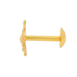 Regal Jewels RJLN0003B 22k yellow gold ladies nosepin with star-shaped floral motif, lightweight stud nose pin, elegant gold nose stud for women, ethnic Indian bridal jewelry, everyday wear gold nose ring, handcrafted traditional nose piercing jewelry – Regal Jewels Chicago