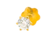 22kt Gold Nosepin with Brilliant Solitaire White Stone in Six-Prong Setting – Regal Jewels Chicago RJLN0020