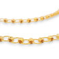 Regal Jewels RJLP3027A 22k gold ladies payal close-up with round textured beads linked in delicate chain design, elegant traditional gold anklet – Regal Jewels Chicago