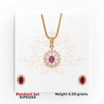 22kt Gold Pendant Set RJPS0154 | Elegant Gold Jewelry | Regal Jewels