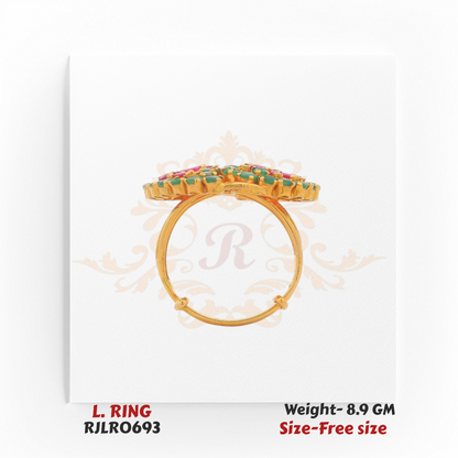 Ruby & Emerald Statement Ladies Ring – RJLR0693