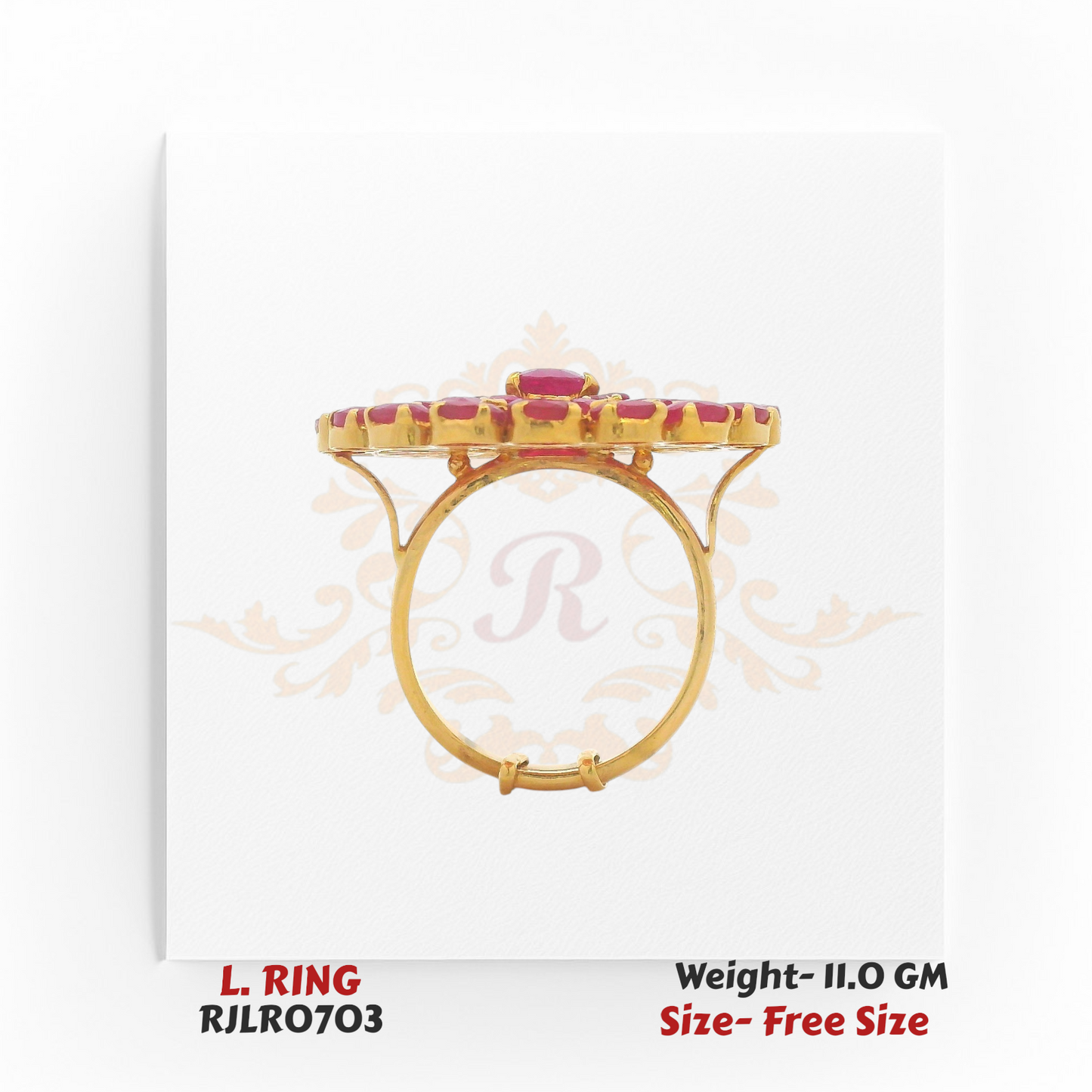 Ruby Grand Circular Ladies Ring – RJLR0703
