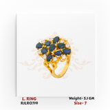 Blue & White Cluster Ladies Ring – RJLR0719