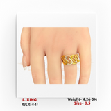 Stylish gold ring for women showcased on hand, size 8.5, 4.26 grams – Regal Jewels RJLR1441.