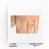 Regal Jewels gold ladies ring RJLR1443, elegant dome sparkle design worn on hand, women’s gold jewelry Chicago.