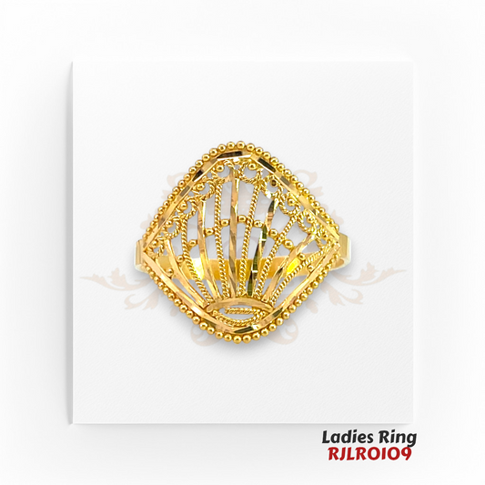 22kt Gold Ladies Ring RJLR0109 | Stylish Gold Ring | Regal Jewels