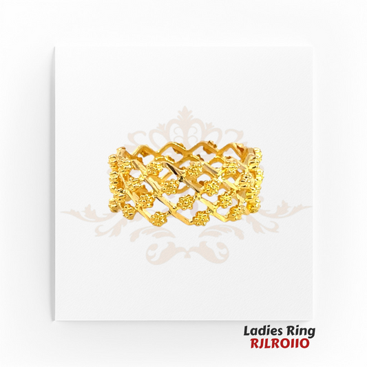 22kt Gold Ladies Ring RJLR0110 | Elegant Gold Ring | Regal Jewels