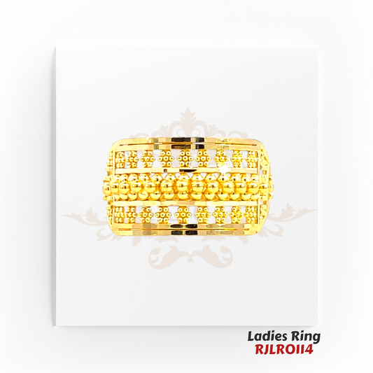 22kt Gold Ladies Ring RJLR0114 | Elegant Gold Ring | Regal Jewels