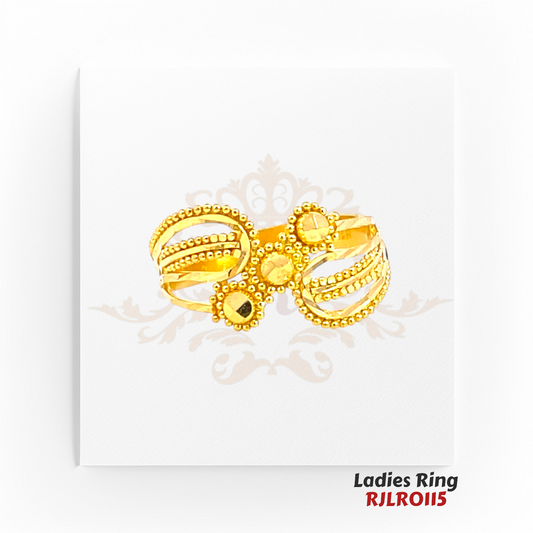 22kt Gold Ladies Ring RJLR0115 | Stylish Gold Ring | Regal Jewels