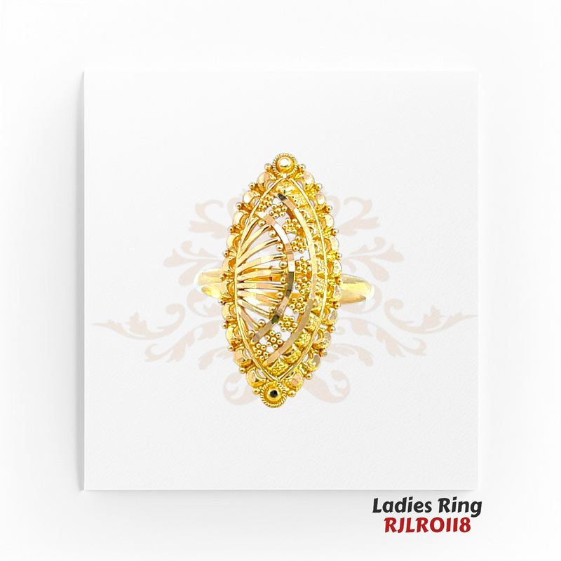 22kt Gold Ladies Ring RJLR0118 | Elegant Gold Ring | Regal Jewels