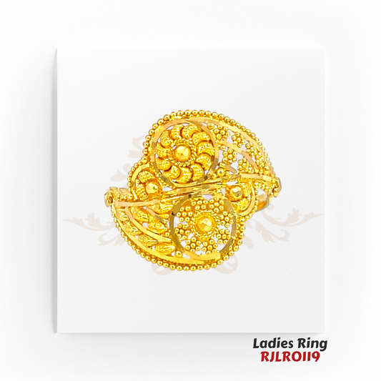 22kt Gold Ladies Ring RJLR0119 | Classic Gold Ring | Regal Jewels