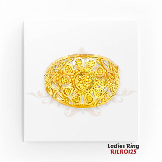 22kt Gold Ladies Ring RJLR0125 | Stylish Gold Ring | Regal Jewels