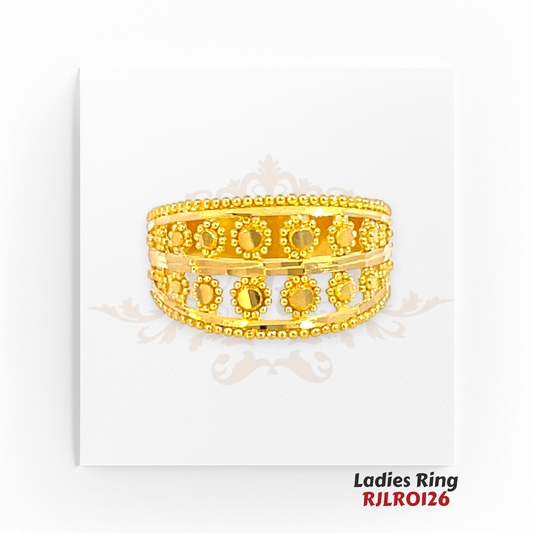 22kt Gold Ladies Ring RJLR0126 | Elegant Gold Ring | Regal Jewels