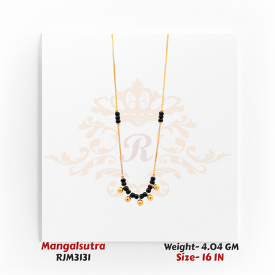 Charming Gold Bead Drop Mangalsutra – RJM3131