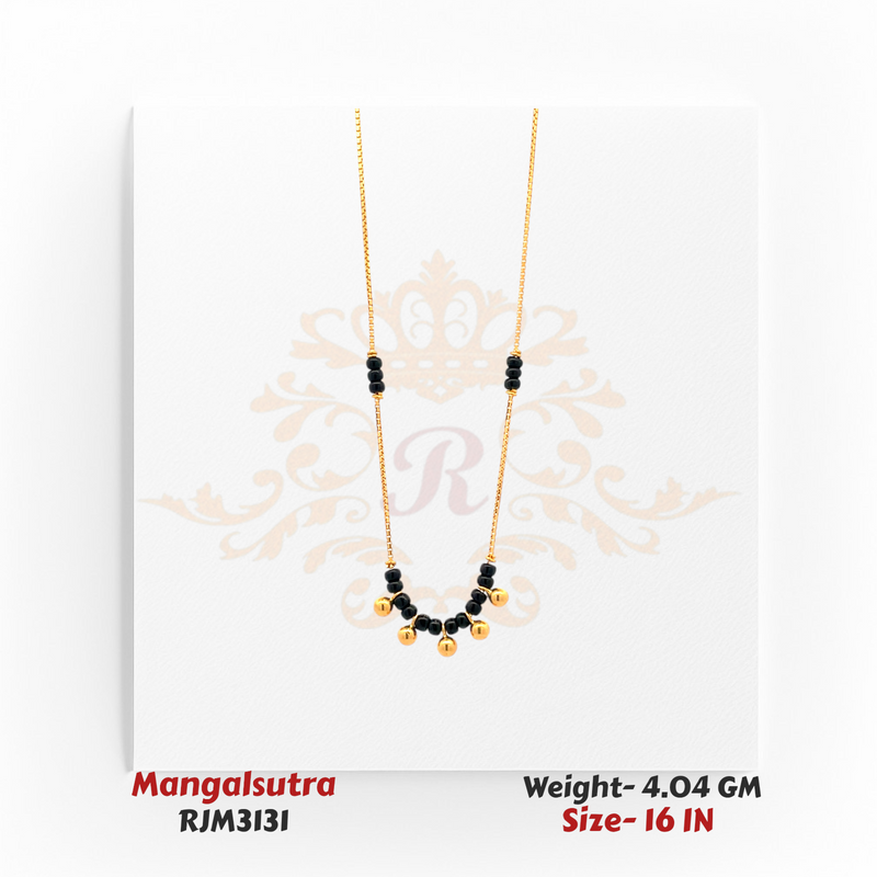 Charming Gold Bead Drop Mangalsutra – RJM3131