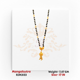 Traditional Double-Pendant Gold Mangalsutra – RJM3133