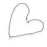 Simple gold mangalsutra with black beads and solitaire pendant – Regal Jewels RJM3148B