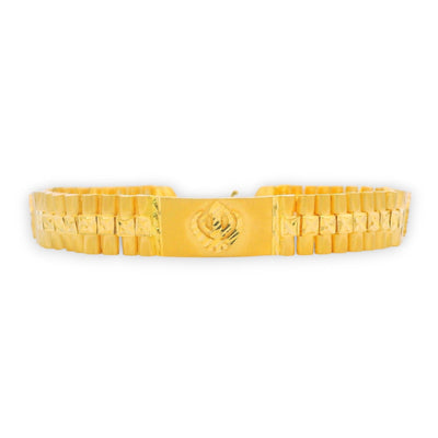 Khanda Emblem Gold Men’s Bracelet – RJMB0090
