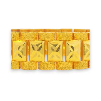 Heritage Textured Geometric Gold Men’s Bracelet – RJMB0092