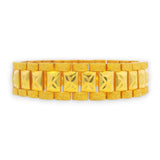 Heritage Textured Geometric Gold Men’s Bracelet – RJMB0092