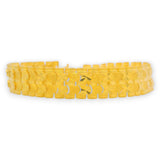 Elegant 22kt gold men’s bracelet with unique half-moon textured link design and polished detailing – RJMB0093.