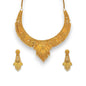 22kt Gold Bridal Necklace Set with Antique Fan Motif Choker Design – 53.85 gm – RJOMS3025 – Regal Jewels Chicago