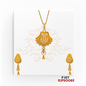 22kt Gold Jhumka-Inspired Pendant Set RJPS0085 – A stunning 6.10-gram pendant set featuring intricate filigree and gold bead detailing. Available at Regal Jewels.