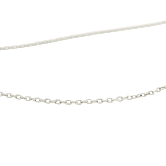 Close-up of sterling silver cable chain with fine oval links, elegant and lightweight jewelry design – Regal Jewels Chicago RJSC0001