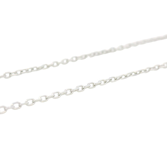 Close-up of sterling silver cable chain with polished oval links, durable and classic unisex jewelry style – Regal Jewels Chicago RJSC0004