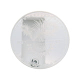 Regal Jewels RJSB0009A 100g fine silver coin engraved with Lord Krishna’s flute and peacock feather design, symbolizing divinity and harmony – a devotional collectible ideal for puja, gifting, and silver investments