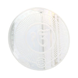 "Regal Jewels RJSB0011A 100g fine silver coin embossed with Ik Onkar Sikh symbol and radiant border design, symbolizing divine unity – a spiritual collectible ideal for Sikh gifting, religious ceremonies, and pure silver investments."