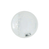 Regal Jewels RJSB0016A 20g fine silver coin engraved with Tirupati Balaji Tilak symbol and floral design, inscribed with Om Venkateshwaraya Namah – a devotional collectible ideal for puja rituals, temple offerings, and silver investments